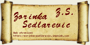 Zorinka Sedlarević vizit kartica